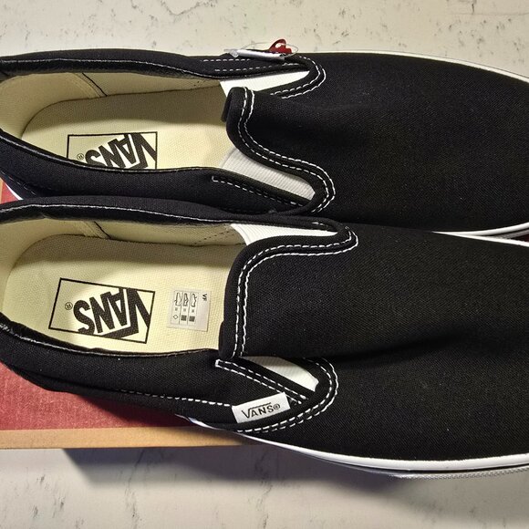 Vans Classic Slip-On Stackform Stacked Platform Shoe Black Mens 10 new - Picture 3 of 7